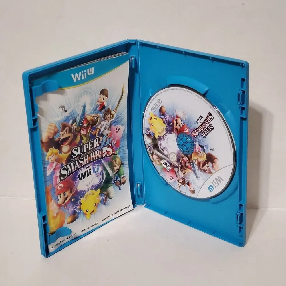 Nintendo Wii U 2x Game LOT Super Mario Bros U, Super Smash Bros Working Tested